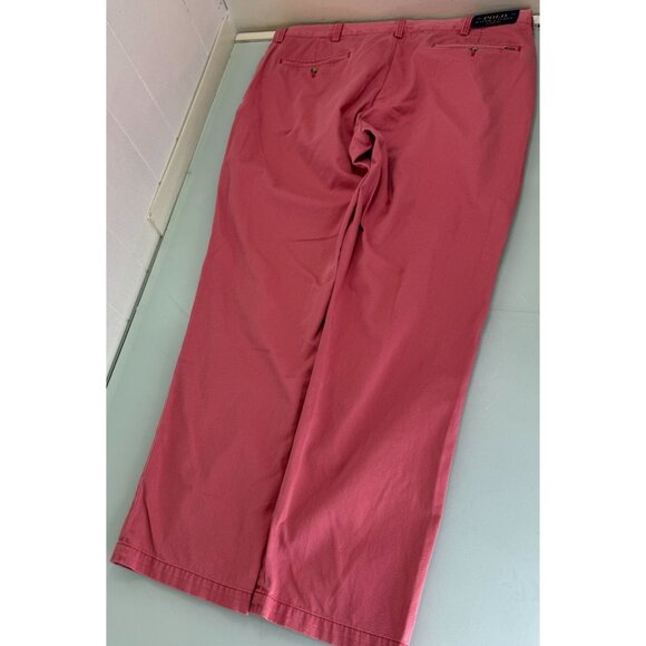 Polo Ralph Lauren Chino Pants Men 38X32 Classic Fit Salmon Flat Front Preppy NWT - Picture 1 of 12